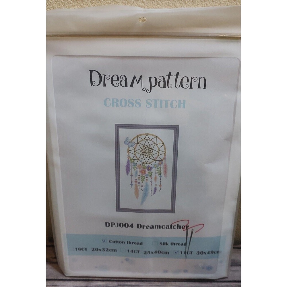 Dreamcatcher Counted Cross Stitch Kit Butterfly Flower Needlepoint Craft Kit